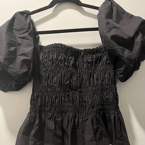 ASTR- Puff sleeve, smocked top